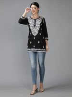 Load image into Gallery viewer, Seva Chikan Hand Embroidered Cotton Lucknowi Chikan Top