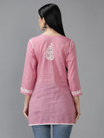 Load image into Gallery viewer, Seva Chikan Hand Embroidered Cotton Lucknowi Chikan Top