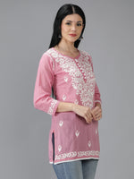 Load image into Gallery viewer, Seva Chikan Hand Embroidered Cotton Lucknowi Chikan Top
