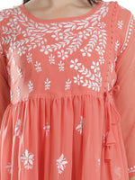 Load image into Gallery viewer, Seva Chikan Hand Embroidered Georgette Lucknowi Chikan Top