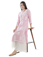 Load image into Gallery viewer, Seva Chikan Hand Embroidered Modal Cotton Lucknowi Chikankari Kurta