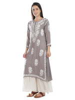Load image into Gallery viewer, Seva Chikan Hand Embroidered Modal Cotton Lucknowi Chikankari Kurta