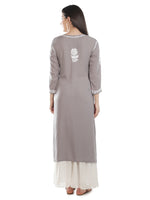 Load image into Gallery viewer, Seva Chikan Hand Embroidered Modal Cotton Lucknowi Chikankari Kurta