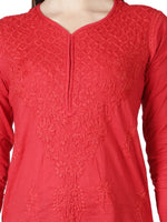 Load image into Gallery viewer, Seva Chikan Hand Embroidered Cotton Lucknowi Chikankari Kurta