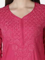 Load image into Gallery viewer, Seva Chikan Hand Embroidered Cotton Lucknowi Chikankari Kurta