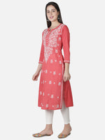 Load image into Gallery viewer, Seva Chikan Hand Embroidered Cotton Lucknowi Chikankari Kurta