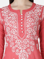 Load image into Gallery viewer, Seva Chikan Hand Embroidered Cotton Lucknowi Chikankari Kurta
