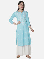 Load image into Gallery viewer, Seva Chikan Hand Embroidered Cotton Lucknowi Chikankari Kurta