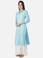 Load image into Gallery viewer, Seva Chikan Hand Embroidered Cotton Lucknowi Chikankari Kurta