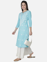 Load image into Gallery viewer, Seva Chikan Hand Embroidered Cotton Lucknowi Chikankari Kurta