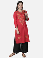 Load image into Gallery viewer, Seva Chikan Hand Embroidered Cotton Lucknowi Chikankari Kurta