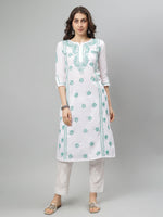 Load image into Gallery viewer, Seva Chikan Hand Embroidered Cotton Chikankari kurta