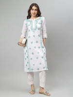 Load image into Gallery viewer, Seva Chikan Hand Embroidered Cotton Chikankari kurta