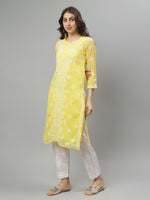 Load image into Gallery viewer, Seva Chikan Hand Embroidered Georgette Lucknowi Chikankari Kurta With Slip