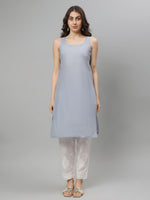 Load image into Gallery viewer, Seva Chikan Hand Embroidered Georgette Lucknowi Chikankari Kurta With Slip