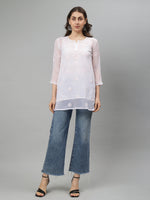 Load image into Gallery viewer, Seva Chikan Hand Embroidered Georgette Lucknowi Chikan Top SCL9217