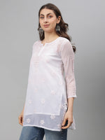 Load image into Gallery viewer, Seva Chikan Hand Embroidered Georgette Lucknowi Chikan Top SCL9217