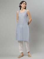 Load image into Gallery viewer, Seva Chikan Hand Embroidered Georgette Lucknowi Chikankari Kurta With Slip
