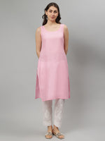 Load image into Gallery viewer, Seva Chikan Hand Embroidered Georgette Lucknowi Chikankari Kurta With Slip