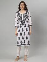 Load image into Gallery viewer, Seva Chikan Hand Embroidered Modal Lucknowi Chikankari Kurta