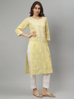 Load image into Gallery viewer, Seva Chikan Hand Embroidered Terivoil Cotton Lucknowi Chikankari Kurta