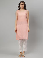 Load image into Gallery viewer, Seva Chikan Hand Embroidered Georgette Lucknowi Chikankari Kurta With Slip