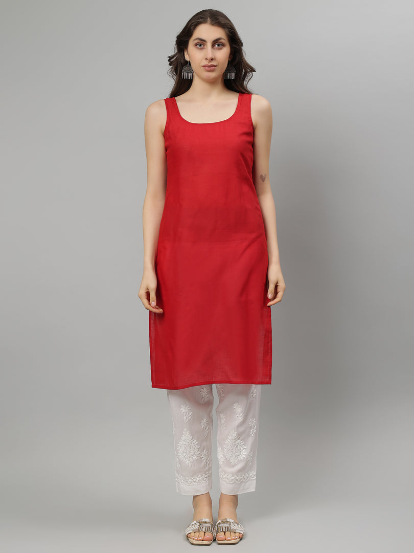 Seva Chikan Hand Embroidered Georgette Lucknowi Chikankari Kurta With Slip
