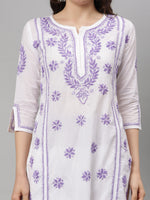 Load image into Gallery viewer, Seva Chikan Hand Embroidered Cotton Chikankari kurta