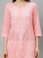 Load image into Gallery viewer, Seva Chikan Hand Embroidered Terivoil Cotton Lucknowi Chikankari Kurta