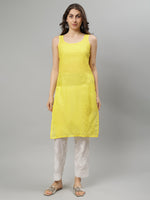 Load image into Gallery viewer, Seva Chikan Hand Embroidered Georgette Lucknowi Chikankari Kurta With Slip