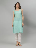 Load image into Gallery viewer, Seva Chikan Hand Embroidered Georgette Lucknowi Chikankari Kurta With Slip SCL4708