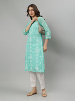 Load image into Gallery viewer, Seva Chikan Hand Embroidered Georgette Lucknowi Chikankari Kurta With Slip SCL4708