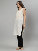 Load image into Gallery viewer, Seva Chikan Hand Embroidered Georgette Lucknowi Chikankari Kurta With Slip