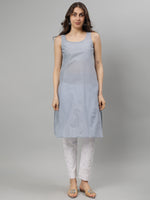 Load image into Gallery viewer, Seva Chikan Hand Embroidered Georgette Lucknowi Chikankari Kurta With Slip