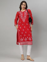 Load image into Gallery viewer, Seva Chikan Hand Embroidered Georgette Lucknowi Chikankari Kurta With Slip