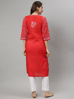 Load image into Gallery viewer, Seva Chikan Hand Embroidered Terivoil Cotton Lucknowi Chikankari Kurta