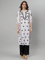 Load image into Gallery viewer, Seva Chikan Hand Embroidered Cotton Chikankari kurta