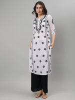 Load image into Gallery viewer, Seva Chikan Hand Embroidered Cotton Chikankari kurta