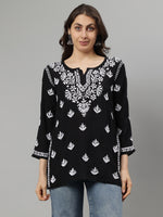 Load image into Gallery viewer, Seva Chikan Hand Embroidered Modal Lucknowi Chikan Top