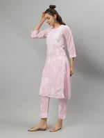 Load image into Gallery viewer, Seva Chikan Hand Embroidered Cotton Lucknowi Chikankari Kurta Set
