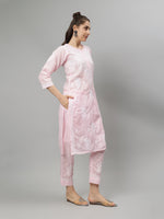 Load image into Gallery viewer, Seva Chikan Hand Embroidered Cotton Lucknowi Chikankari Kurta Set