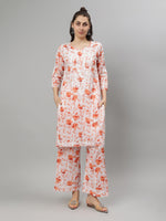 Load image into Gallery viewer, Seva Chikan Hand Embroidered Cotton Lucknowi Chikankari Kurta Set
