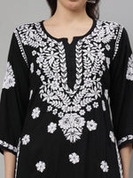 Load image into Gallery viewer, Seva Chikan Hand Embroidered Rayon Lucknowi Chikankari Kurta Set