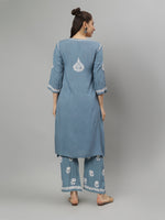 Load image into Gallery viewer, Seva Chikan Hand Embroidered Rayon Lucknowi Chikankari Kurta Set SCL8067