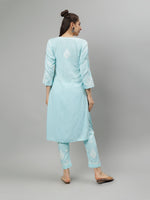 Load image into Gallery viewer, Seva Chikan Hand Embroidered Rayon Lucknowi Chikankari Kurta Set