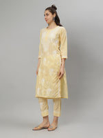 Load image into Gallery viewer, Seva Chikan Hand Embroidered Cotton Lucknowi Chikankari Kurta Set