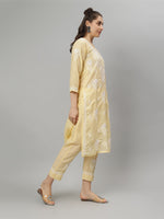 Load image into Gallery viewer, Seva Chikan Hand Embroidered Cotton Lucknowi Chikankari Kurta Set