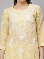 Load image into Gallery viewer, Seva Chikan Hand Embroidered Cotton Lucknowi Chikankari Kurta Set