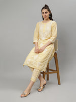 Load image into Gallery viewer, Seva Chikan Hand Embroidered Cotton Lucknowi Chikankari Kurta Set