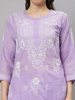 Load image into Gallery viewer, Seva Chikan Hand Embroidered Cotton Lucknowi Chikankari Kurta Set